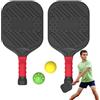 Liqzirtu Paddle Sottaceti, pagaia sottaceto - Set di 2 pezzi di Pickelball, pallet di Design allargato - leggero in fibra di vetro, racchette sportive con manico