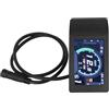 Fastigeaty Monitor LCD a colori 500C di ricambio compatibile con BAFANG per BBS01 per BBS02, unità display per bicicletta elettrica con tachimetro, contachilometri e porta protocollo Uart