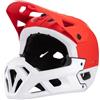 getuse Casco da Bicicletta Integrale per Adulti, Casco MTB con Mentoniera Staccabile, Traspirante, Ventilazione Confortevole, Attrezzatura da Ciclismo- Rosso Bianco