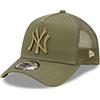 New Era York Yankees MLB Tonal Mesh Olive 9Forty Kids A-Frame Adjustable Trucker cap - Child