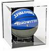 Sora Vetrina espositiva per Palle da Basket con Base Nera e Pannello Posteriore Nero