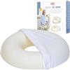 Sissel 120017 Cuscino Tonda, Unisex - Adulto, Bianco, 50.4 x 46.5 x 9 cm