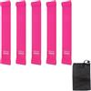 Generico 5 Fasce di Resistenza in Lattice Naturale per Fitness, Yoga e Pilates | Elastici Allenamento Gambe, Glutei e Braccia - Bande Elastiche per Casa e Palestra (Fucsia (6,8-9 kg))