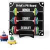VEELU Lavagna PR per Powerlifting con Mini Pesi e Manubri, Piccola Lavagna Personalizzabile per Registrare Record Personali, Regalo per Powerlifter Appassionati di Fitness Fanatici (Multicolore)