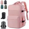 Generico Lunapack Backpack, Travel Back Pack with Vacuum Pump, Travel Backpack, Large Capacity with Multiple Pockets, Water-Resistant (Pink,Pump style)