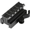 Gexgune Supporto per cannocchiale in alluminio con inclinazione regolabile e rialzata a 5 slot,attacco a coda di rondine da 20 mm per P.icatinny, design leggero e robusto in un unico pezzo