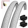 RMS N°2 Copertone/Pneumatico 28 - 700 x 35 Bianco + N°2 Camera d'Aria Bici City Bike - Epoca - Varie