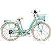 Adriatica Bazam - Bicicletta Touring Donna 26 City-Trekking Panda, Cambio a 6 Velocità, Telaio in Acciaio, Taglia 45, Verde Opaco