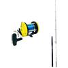 kolpo kopo combo per la pesca dalla barca traina bolentino drifting canna in carbonio + mulinello e filo