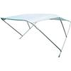 Shop SoftAir® Capottina Parasole Tendalino Pieghevole in Alluminio a 3 Archi Telo Resistente Colore Bianco per Barca Gommone Larghezza 130 cm