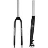 ZTZ Forcella freno a disco rigido in lega di alluminio per MTB, 26/27,5/29, 28,6 mm, tubo dritto senza filettatura da 28,6 mm, forcella anteriore super leggera per mountain bike (nero, 29)