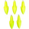 Generico Kit 5 Piombi da Pesca Fosforescenti Alta Luminosità Tommy con Gancio Inox Piombo Surf Casting Pesca a Fondo PM Fishing 90-112-121 gr Surfcasting Mare Bolentino Luce UV (90gr 5pz)