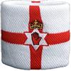 Flaggenfritze Fascia tergisudore Irlanda del Nord, 1 pezzo, 7 x 8 cm, per adulti e ragazzi, sport, fitness, yoga, accessorio per tifosi alla moda