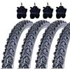 ECOVELO 4 COPERTONI + 4 CAMERE D'ARIA PER MTB BICI BICICLETTA NERO 26 x 1.90 (47-559)