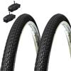 ECOVELO 2 COPERTONI 26 x 1 1/2 (35-584) + CAMERE VALVOLA SCHRADER PNEUMATICI BICI NERI IN GOMMA PER BICICLETTA VINTAGE OLANDA