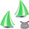 KORKUS 2 mini corna di mucca, decorazione per casco, accessori per casco, in silicone, per sci, moto, snowboard, casco verde scuro
