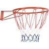 KOMFOTTEU Cestino da basket da parete, anello da basket con rete in nylon e telaio in metallo, diametro 45 cm, per sport interni ed esterni