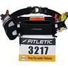 Fitletic HD12 Cintura di idratazione Unisex Adulto, Nero, 360 ml