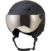 Dickly Casco da Neve con Visiera Integrata per Donna Uomo, Nero, M