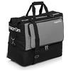 Macron BORSONE MACRON TOPEKA HOLDALL PALESTRA FITNESS SPORT BORSA CALCIO BAGS FOOTBALL TRAINING (Nero / Grigio, Medium)