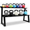 MSPORTS Kettlebell Rack I 2 Livelli - per 14 manubri a Sfera, ripiano per Kettlebell