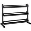 JK Fitness Rastrelliera Porta Manubri 3 Ripiani Diamond,Unisex,Nero,Unica