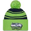 New Era Seattle Seahawks NFL 2022 Sideline Sport Knit Green Navy Beanie - One-Size