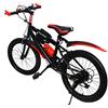 KinHall Bicicletta per Bambini da 20 Pollici, Mountain Bike, Freno a Disco in Alluminio, con Borsa e Portabottiglie, per Bambini e Ragazzi, 6 Marce (Rosso)