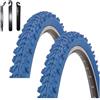 Maxxi4you - Set di 2 pneumatici Kenda K-829 Psycho 24 MTB, rivestimento blu 50-507 (24 x 1,95) con 3 leve per pneumatici