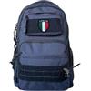 ALGI Zaino Tattico Xsmall con Molle 25 Litri Blu Navy con Patch di scudetto Italia