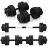 GYMAX Manubri Palestra Regolabili, Set Pesi Palestra 30 KG, Manubri, Bilancieri Regolabili Palestra Casa con Barra Bilanciere e 16 Dischi, per Fitness Casa e in Palestra