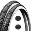 ECOVELO 2 COPERTONI BIANCONERO 26 X 1.75 (44-559) + 2 CAMERE D'ARIA BICICLETTA SLICK STRADALE