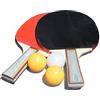 CLICLED Racchette ping pong set gioco da tavolo kit con custodia tre palline torneo