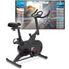 YM SPINN BIKE 1500 Bicicletta Cyclette Da Casa, Bluetooth, APP Kinomap, Zwift, Bitgym, Fithome, Supporto Smartphone e Tablet, Sella Regolabile, Regolazione Tensione, Compatta, Altezza max utente 170cm