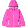 CMP - Giacca in light softshell da bambini con cappuccio fisso, Purple Fluo-Acqua, 164