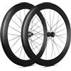 KUNYOS Ruote Bici Da Strada 700C C/V Freni Cerchi in Lega Di Alluminio 60 Mm Di Profondità Ruote Clincher 23/25/28C Anteriori 2 Posteriori 5 Cuscinetti