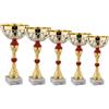 Hole Gadget Coppa Trofeo Personalizzabile 33, 30, 28, 25, 22 cm Singolo o Set Tutti Gli Sport, Calcio, Calcettto, Tennis, Basket, Padel, Fantacalcio, Premiazioni cod 13.241 (Set da 5 | Oro)