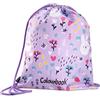 Colourbook - Sacca Apertura Coulisse, Cordini Morbidi Regolabile, Tasca Laterale Viola Bunny