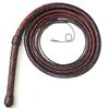 LB's Whip Frustino da Equitazione in Pelle di Canguro, 2,3 m, 16 trecce, Frusta per Frusta e Cracking, Supporto in Pelle per Ventre e Cuoio all'Interno, Rosso e Nero
