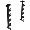 Gorilla Sports® Supporto per Bilanciere - Orizzontale, a Parete, 5 Barre, Max. 300kg, Acciaio, Nero - Porta Bilanciere, Supporto Barra Pesi, Rack di Stoccaggio, Rastrelliera, Palestra, Fitness