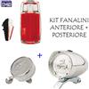 di BUCHEL Kit Fanale Luce Anteriore + Fanale Posteriore a LED + Campanello Ideale Bicicletta Olanda - R - Graziella - Vintage - City Bike - Uomo/Donna - BATTERIE Incluse