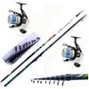 generico Canna Trota Lago Pesca Recupero Bombarda Vetrino Galleggiante + Mulinello Filo KIT 2 CANNE