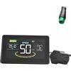 Generic H6C Ebike LCD Display Meter, UART No. 2 Protocollo, 24V-60V Colorato Ciclismo Computer 24V-60V E Scooter Pannello con Porta USB di Ricarica per Dispositivi Mobili, Ebike Display LCD per arricchire il