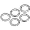 Gdfnmogo 50 anelli solidi da pesca in acciaio inossidabile, anelli divisi senza cuciture per esche, terminali resistenti, connettori ad anello in dimensioni assortite da 5 mm a 12,3 mm (6,5 x 4 x 1,0
