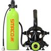SMACO Mini Bombola Sub con Maschera Snorkeling 2L Bombola Subacquea con Maschera Subacquea Piccola Mini Scuba Tank Portatile Bombole Aria Sub Ricaricabile Bombola Immersioni S700 PLUS