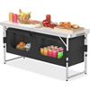 FIVMEN Cucina da Campeggio Pieghevole, Armadio da Campeggio con Telaio in Alluminio e Scomparti, Box Cucina, Armadio per Tenda, Accessorio da Campeggio per Cucina all'aperto, 100x50x80cm