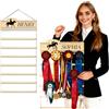 UIDMEN Espositore per medaglie equestre personalizzato con nome, supporto per medaglie in legno per montaggio a parete, porta badge per spettacoli di cavalli, ginnastica, corsa di calcio, medaglie