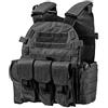 Homeilteds Caccia Tactical Accessoris Body Armor JPC Plate Carrier Vest Munizioni Magazine Chest Rig Airsoft Paintball Gear Caricamento Orsi Gilet Waistcoat (Color : Black)