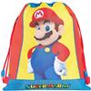 Franco Cosimo Panini SUPER MARIO - Sacca Coulisse Ufficiale Super Mario, Compatta e Versatile, Retro in Rete e Tasca Chiusa con Zip, Ideale per Palestra, Scuola, Viaggi, Portamerenda, Idea Regalo Bambini, 34x42 cm