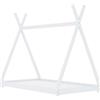 vidaXL Struttura letto per bambini in pino massiccio bianco 80 x 160 cm